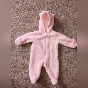 Carter's Pink Footie One Piece with Hood